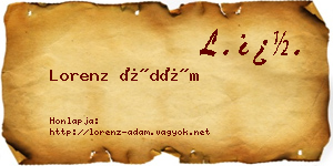 Lorenz Ádám névjegykártya